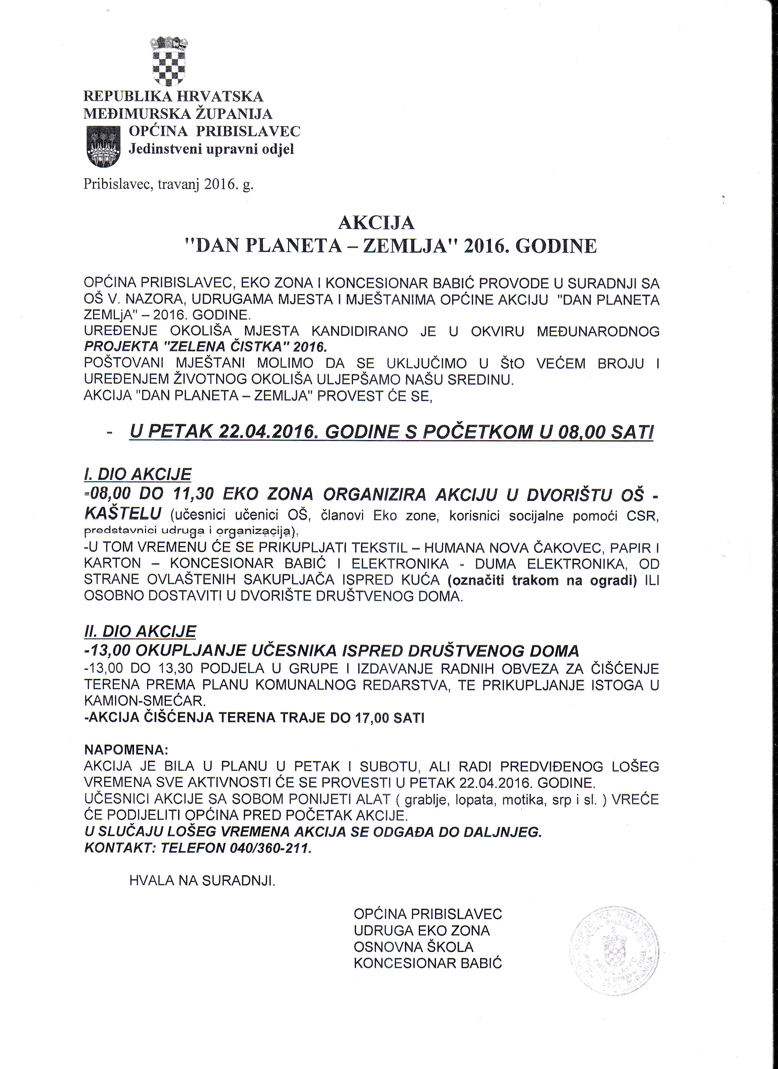 Akcija - Dan planeta Zemlje